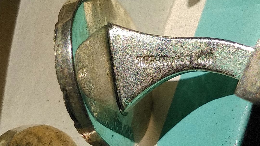 【Tiffany & Co. ネクタイピン&カフス　 シルバーゴールド編み込み】