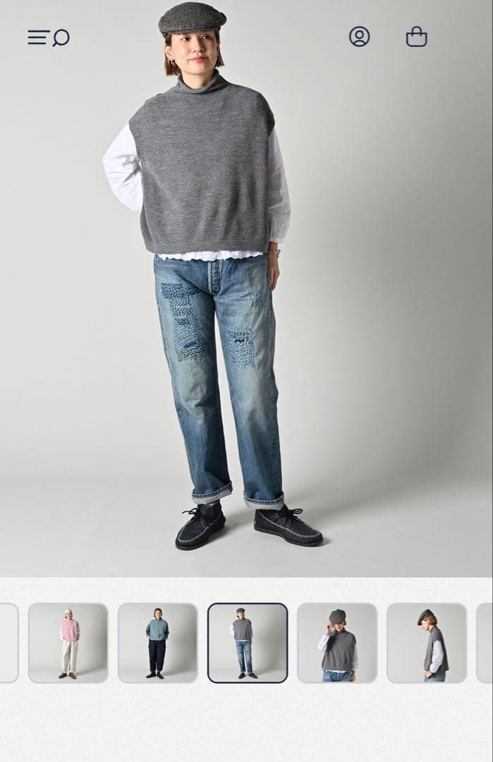 ②グレー2025新作45RウールベストフロートMベスト新品未使用グレー別色出品中