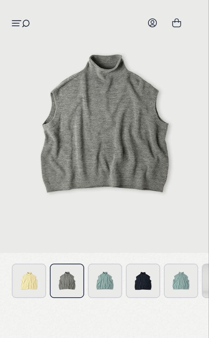 ②グレー2025新作45RウールベストフロートMベスト新品未使用グレー別色出品中