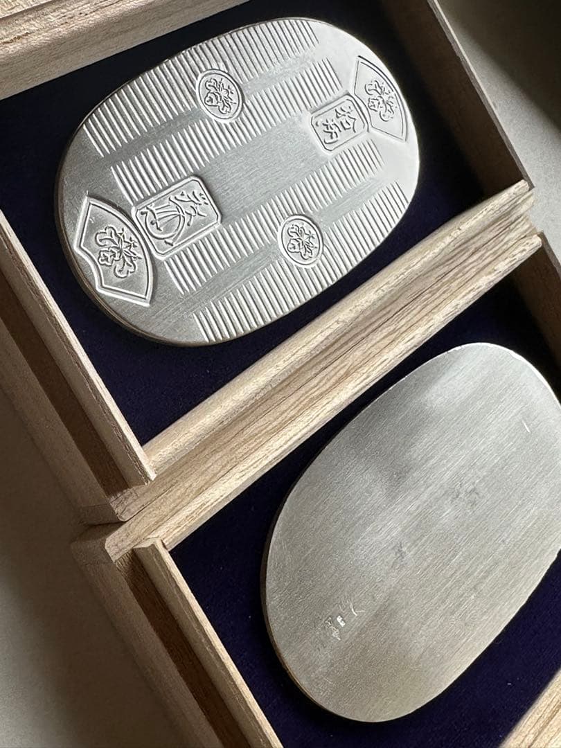 希少　純銀製　大判　小判　造幣局マーク刻印入　2セット　200g以上　天保五両判