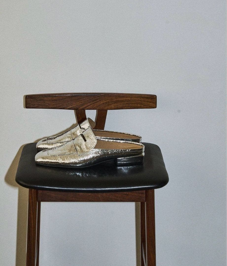 LE TALON シルバーローファーミュール