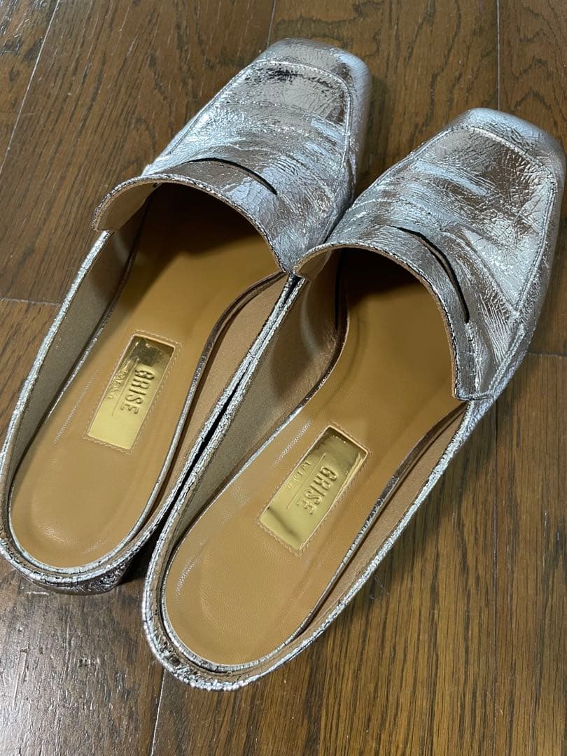 LE TALON シルバーローファーミュール