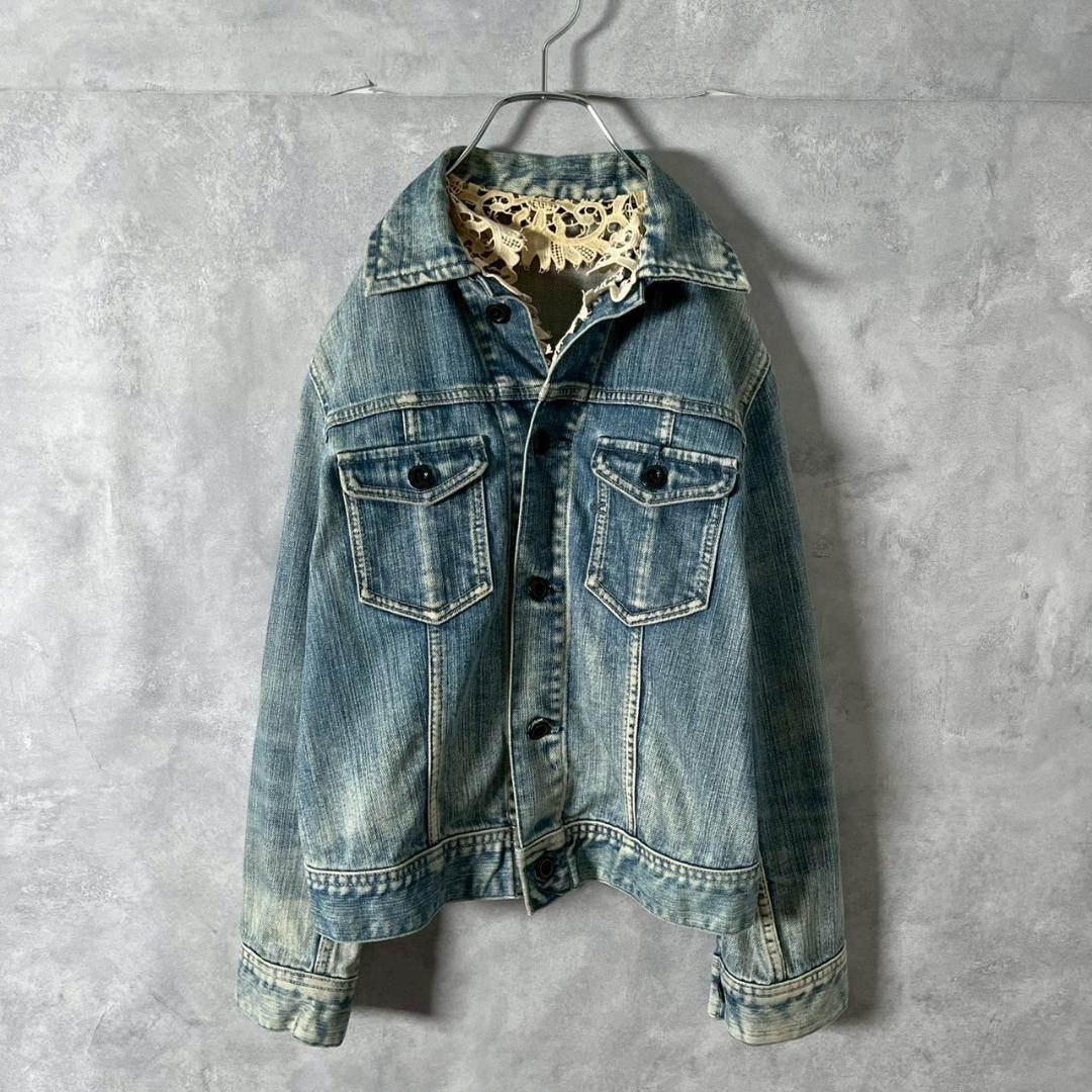 45rpm レース装飾 デニム ジャケット Gジャン N1304