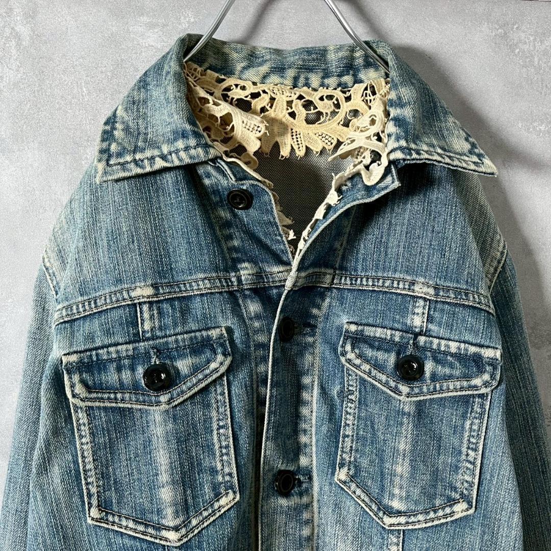 45rpm レース装飾 デニム ジャケット Gジャン N1304