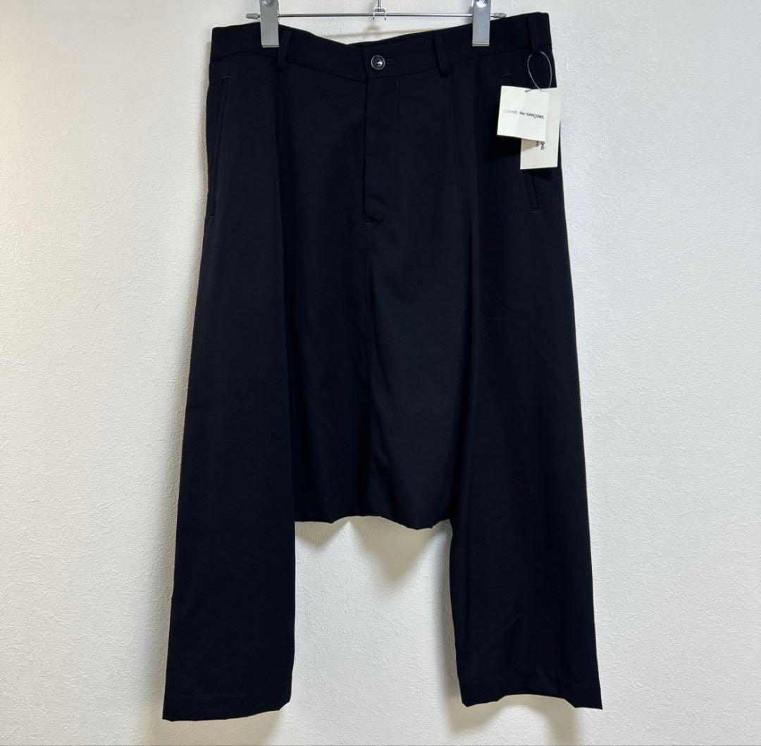 コムデギャルソン　サルエルパンツ　黒　紺　L ウール100%