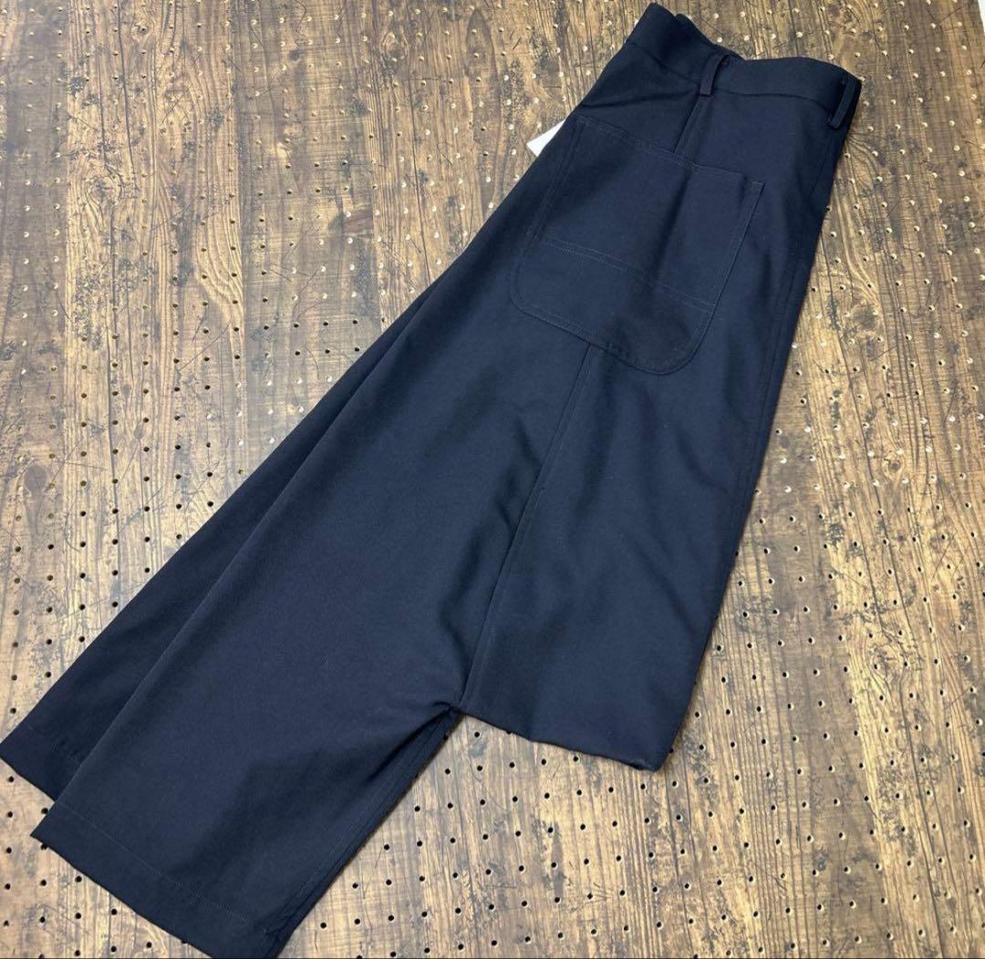 コムデギャルソン　サルエルパンツ　黒　紺　L ウール100%