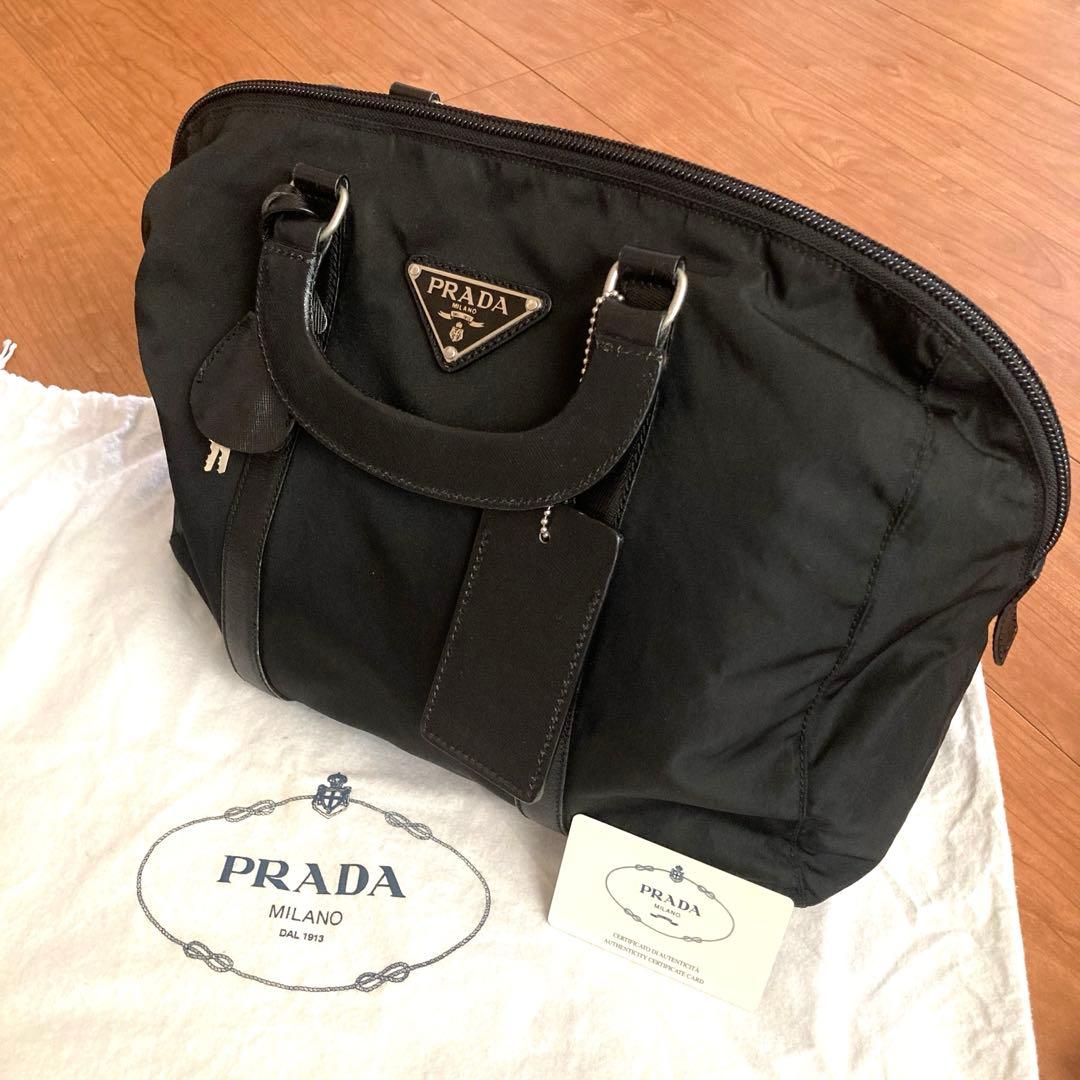 PRADA ブラック ハンドバッグ　ギャランティカード付