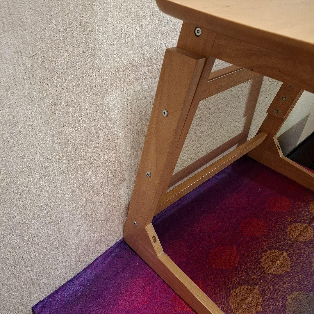 高さを変えられる小机　TZT7542　幅75×奥行400×高さ55cm