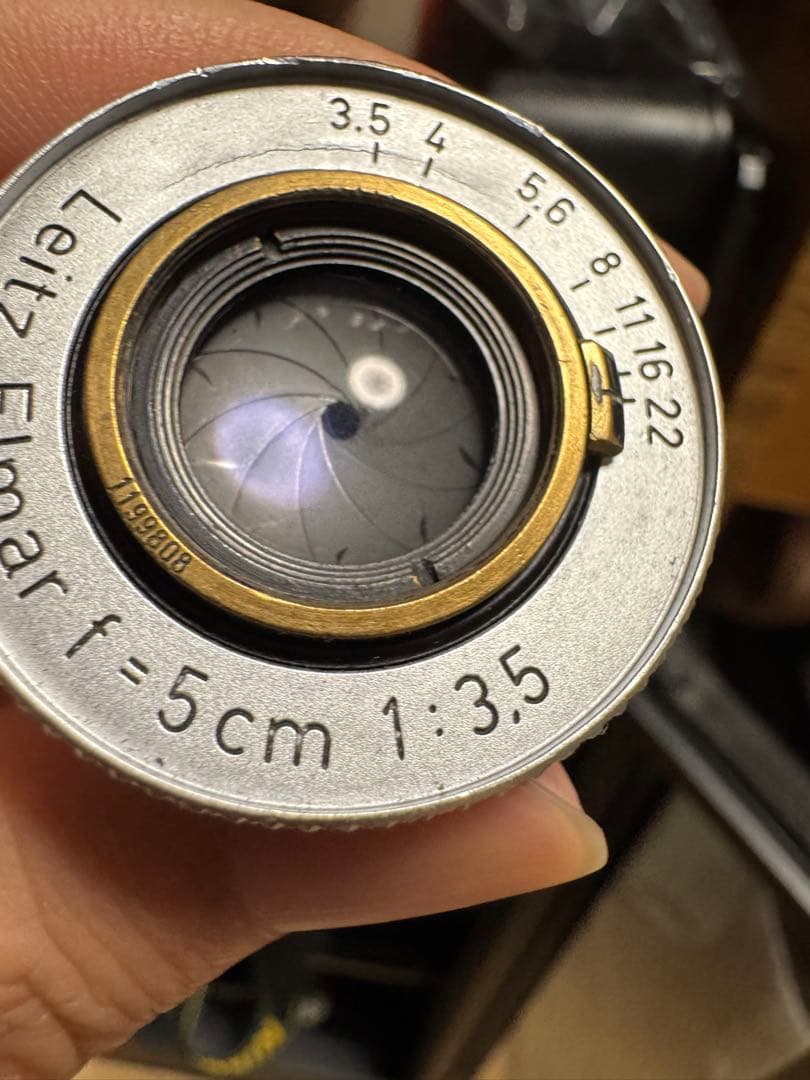 ライカ　Leitz Elmar 50mm f3.5 レンズフードおまけ