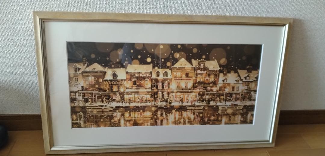 笹倉哲平ポスタ-「サン・ルーに降る雪」デラックス額