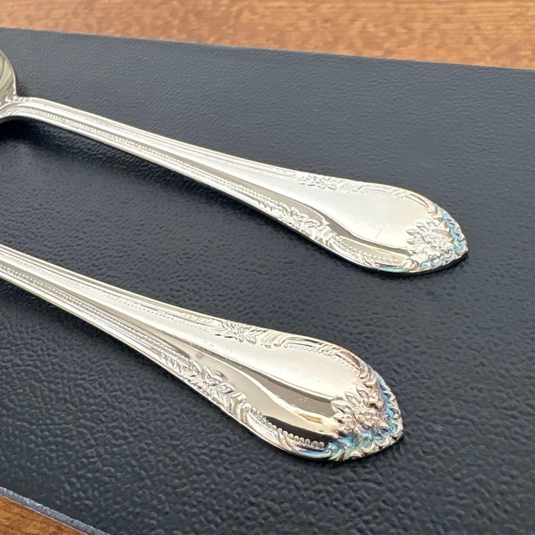 未使用　ラッキーウッド　SILVER950 スプーン2本　純銀製　シルバー950