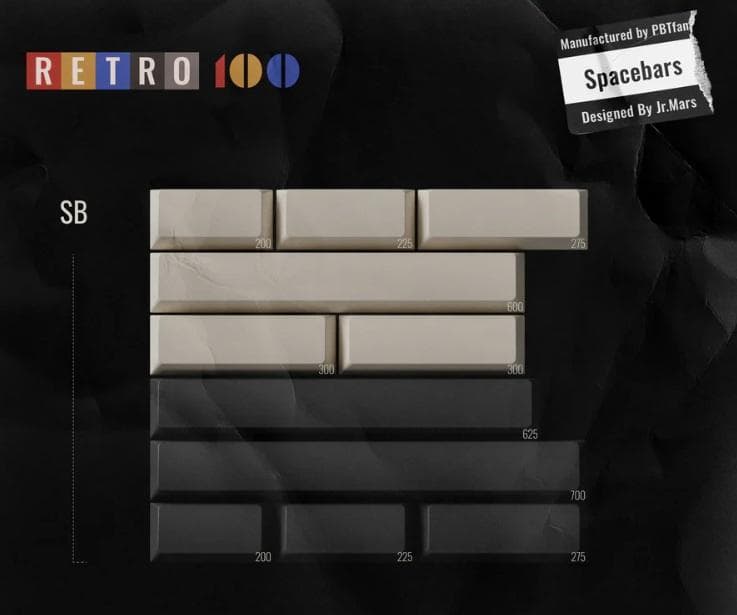 PBTfans Retro 100 キーキャップセット