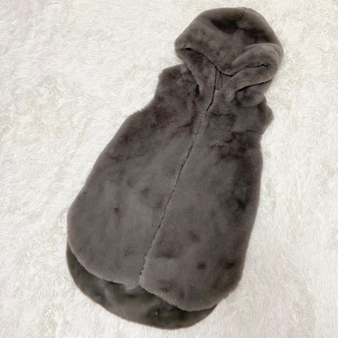 【未使用】RADIATE ヤマダヤ フーデッドファーベスト モカ