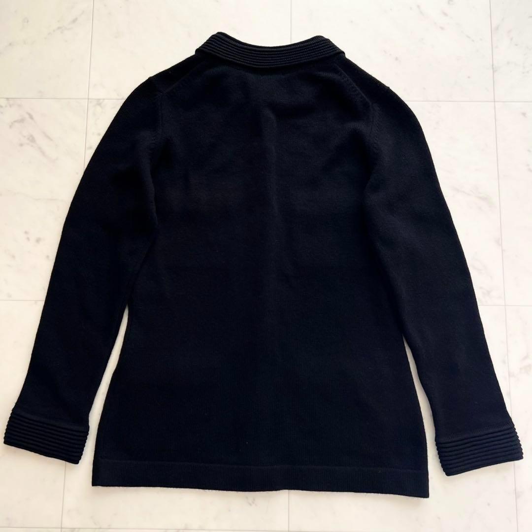 CHANEL カシミヤ100% ココマーク金ボタン スタンドカラーカーディガン