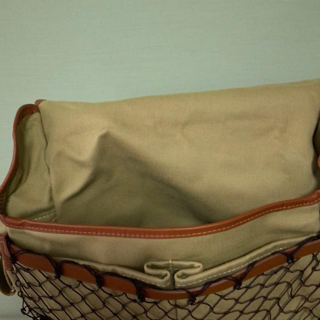 JOHN CHAPMAN キャンバスレザーショルダー 英国製 カーキ