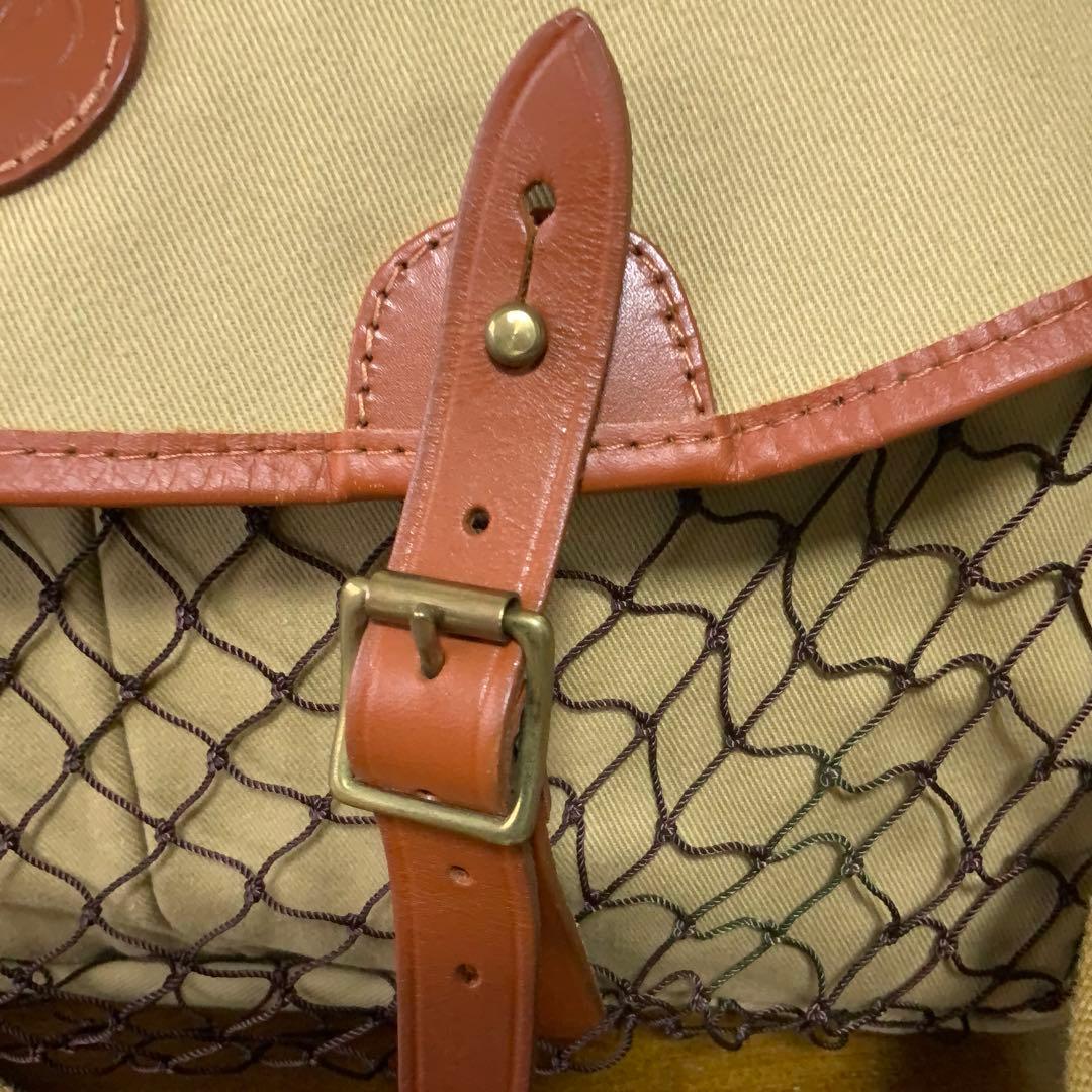 JOHN CHAPMAN キャンバスレザーショルダー 英国製 カーキ