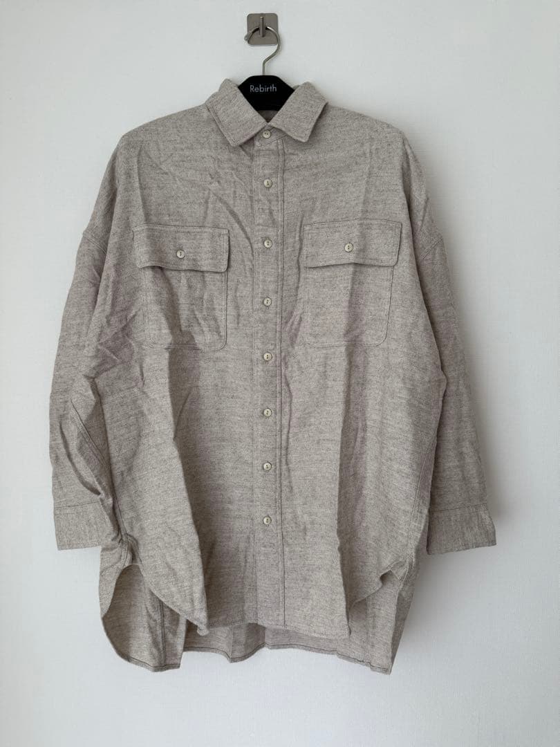 むくく69様　argue ベージュ シャツ 長袖　オーガニック　アギュー