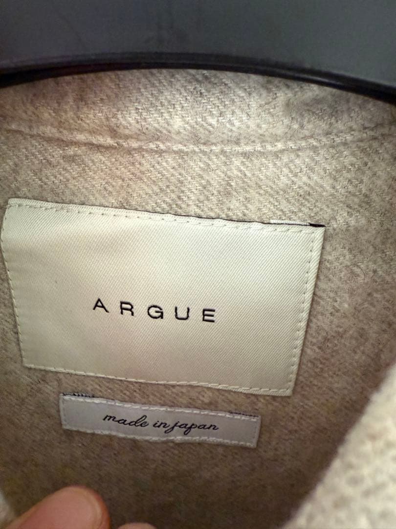 むくく69様　argue ベージュ シャツ 長袖　オーガニック　アギュー