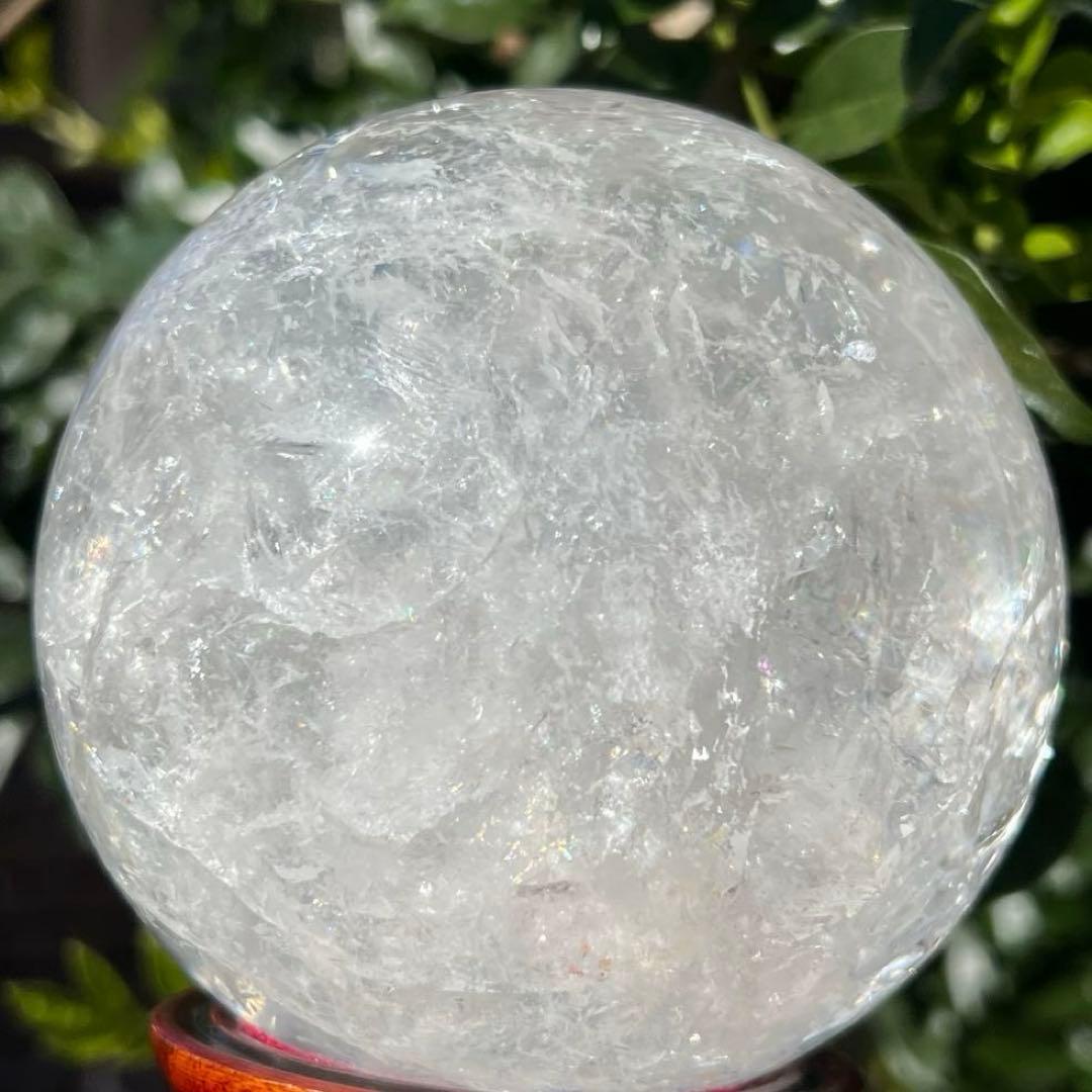 ✳️専用‼️✨超絶美麗の美しさ✨超美麗宝珠✨レインボー 水晶 丸玉 天然石 鑑別書付