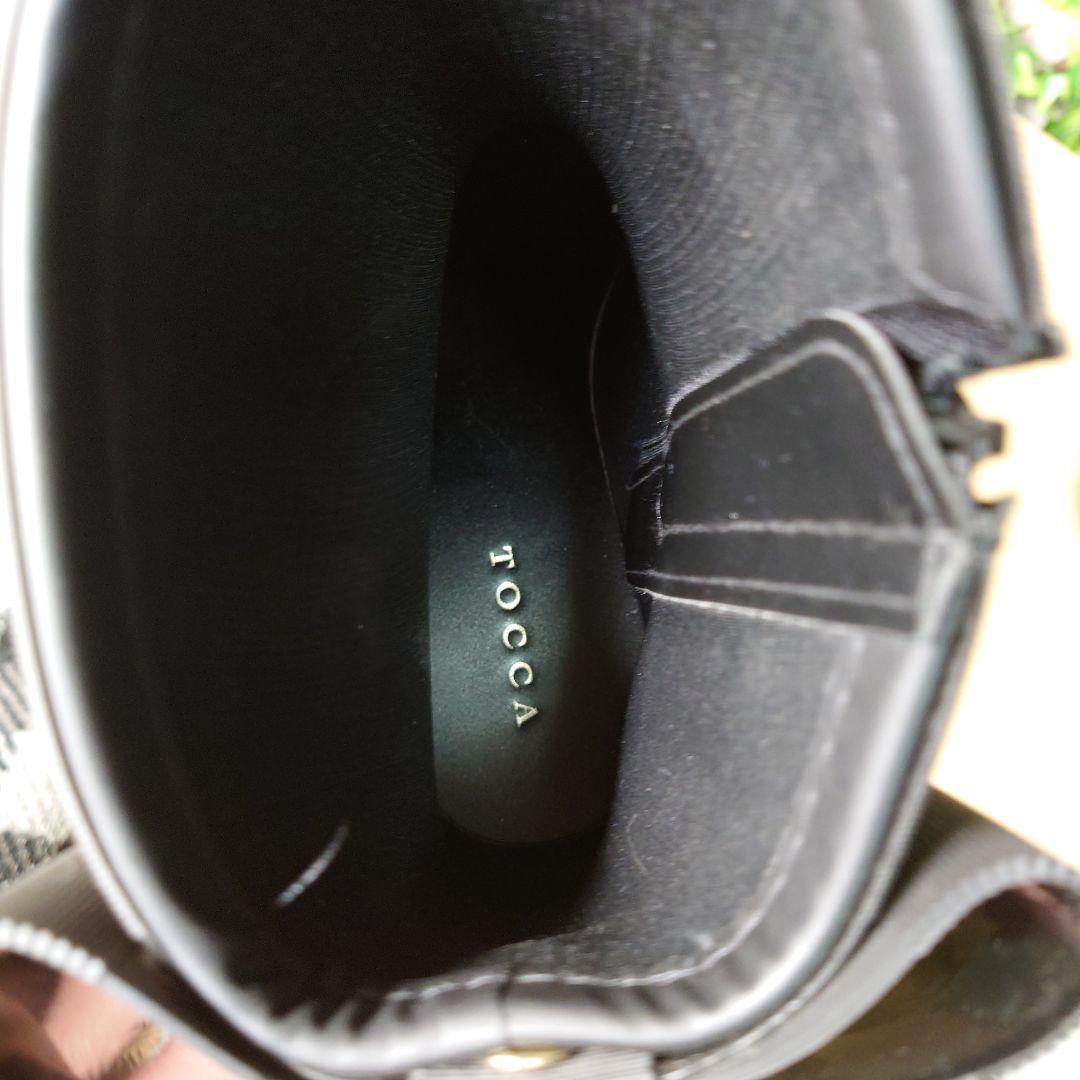 TOCCA レインブーツ バックリボン　ブラックLサイズ