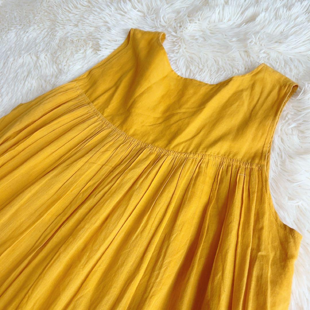 美品　ヌキテパ　ロングワンピース マキシ　コットンボイル　ティアード　インド