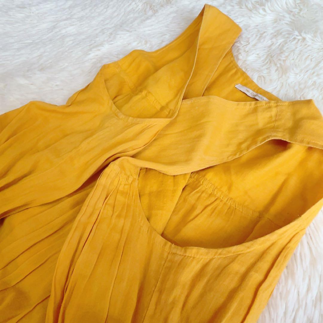 美品　ヌキテパ　ロングワンピース マキシ　コットンボイル　ティアード　インド