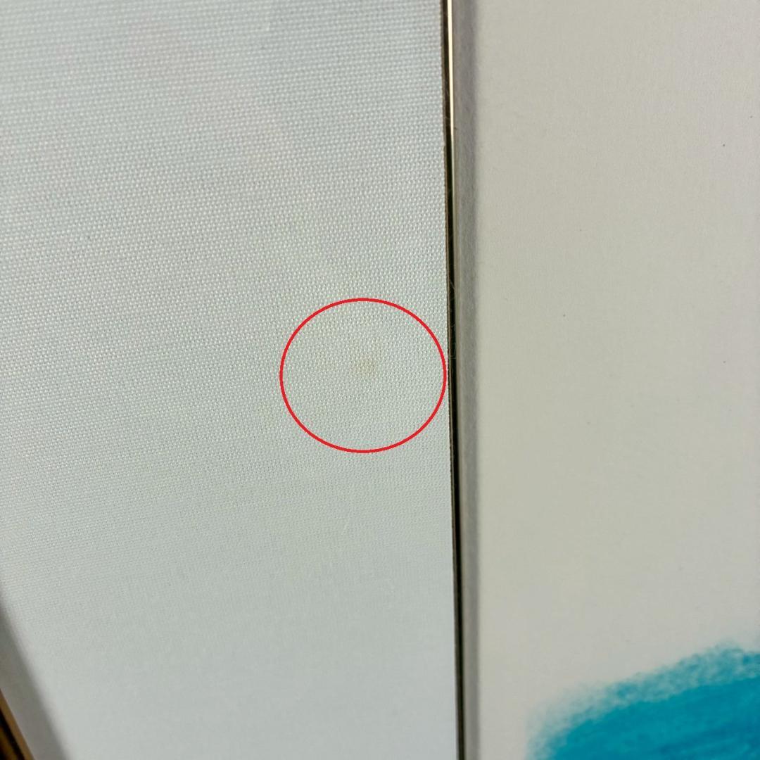 美品 アンドレ・ブラジリエ「海の前のレース」リトグラフ 直筆サイン入り 額縁入り