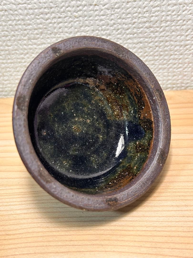 山本教行　瑠璃釉　小箱　検）民藝　出西窯　武内晴二郎　船木研児　スリップウェア