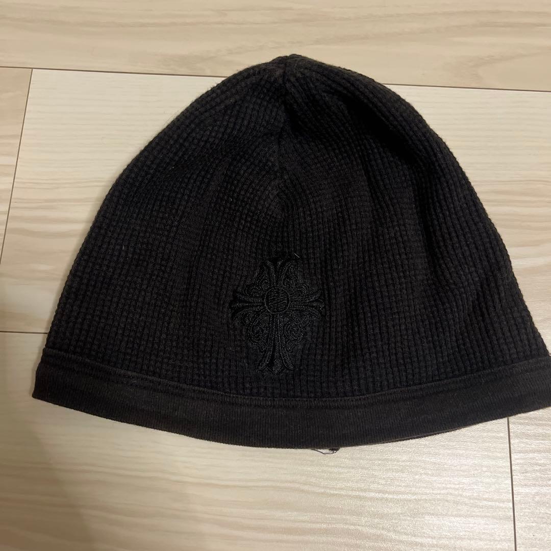 【美品】クロムハーツ ニット帽 帽子 黒 CHROME HEARTS♧
