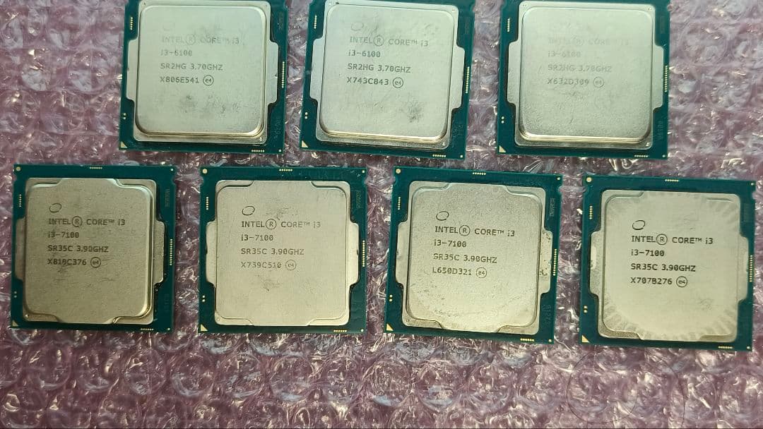 core i3 6100 7100 まとめ売り動作確認済み