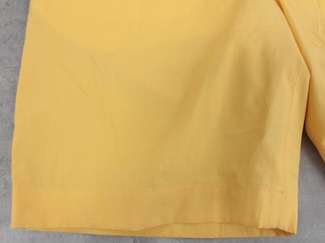 ▲HERMESエルメス ショートパンツ ボタンホック コットン イエロー