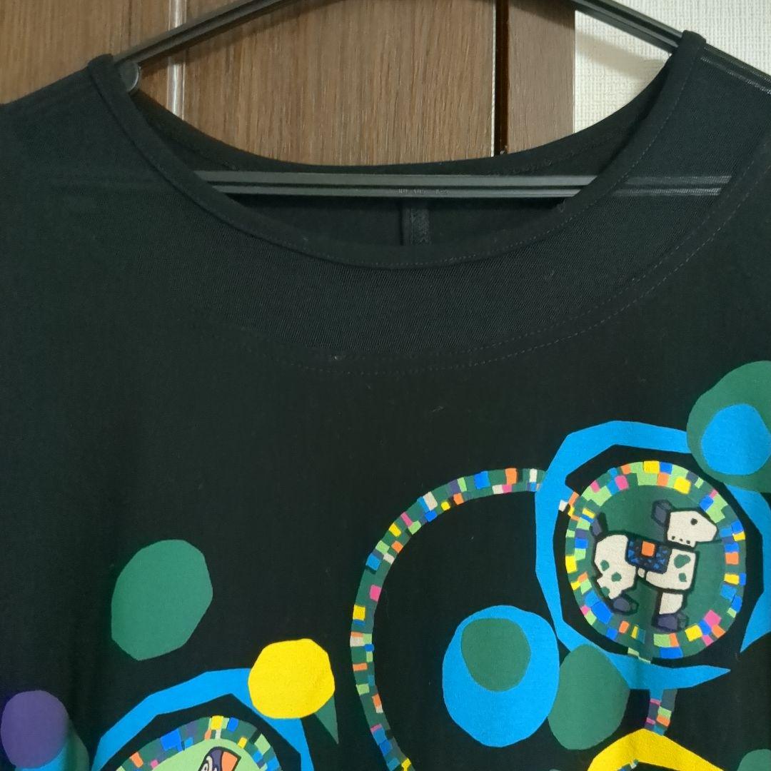 タグ付き未使用品⭐️トクコプルミエヴォル⭐️黒地長袖チュニック❣️袖シースルー