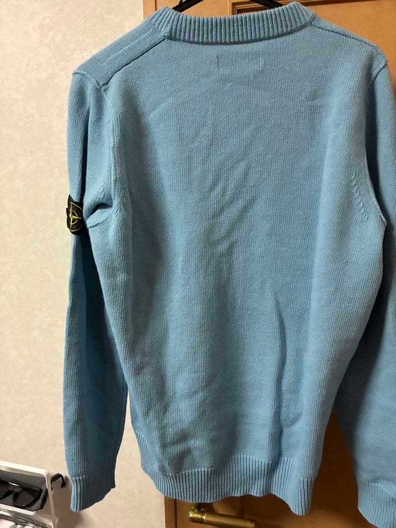 STONE  クルーネックニット M ライトブルー