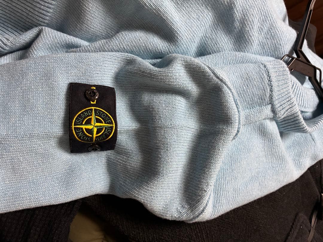 STONE  クルーネックニット M ライトブルー