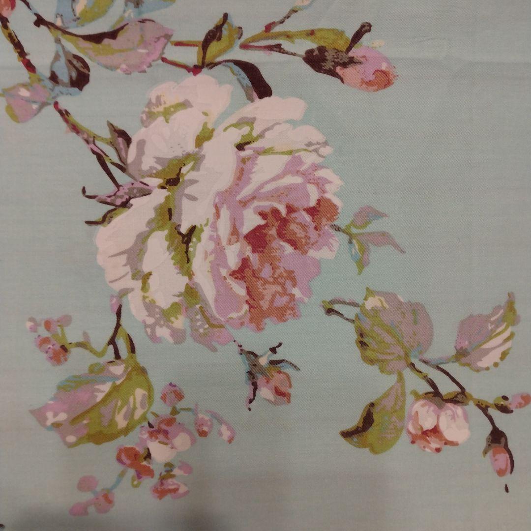 最高級新品★薔薇紫陽花水色ストライプ綿100%シングル掛け布団カバー枕カバー3点