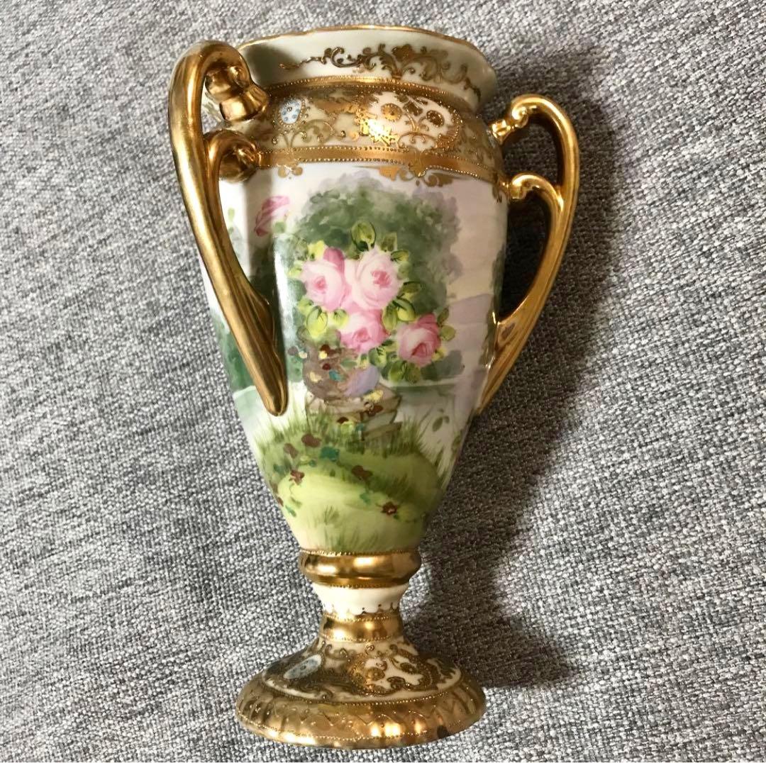 オールドノリタケ 花瓶 マルキ印