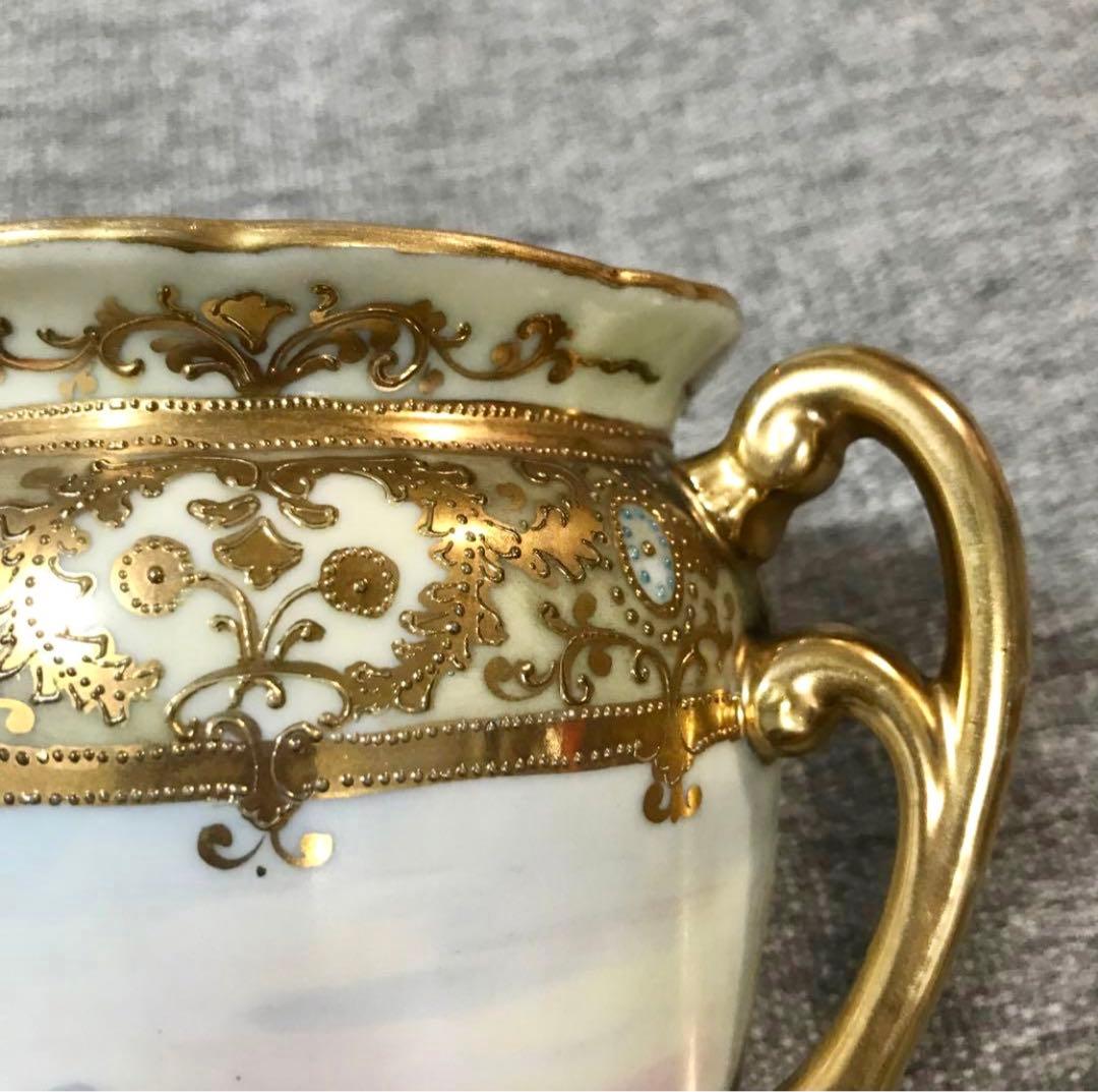 オールドノリタケ 花瓶 マルキ印