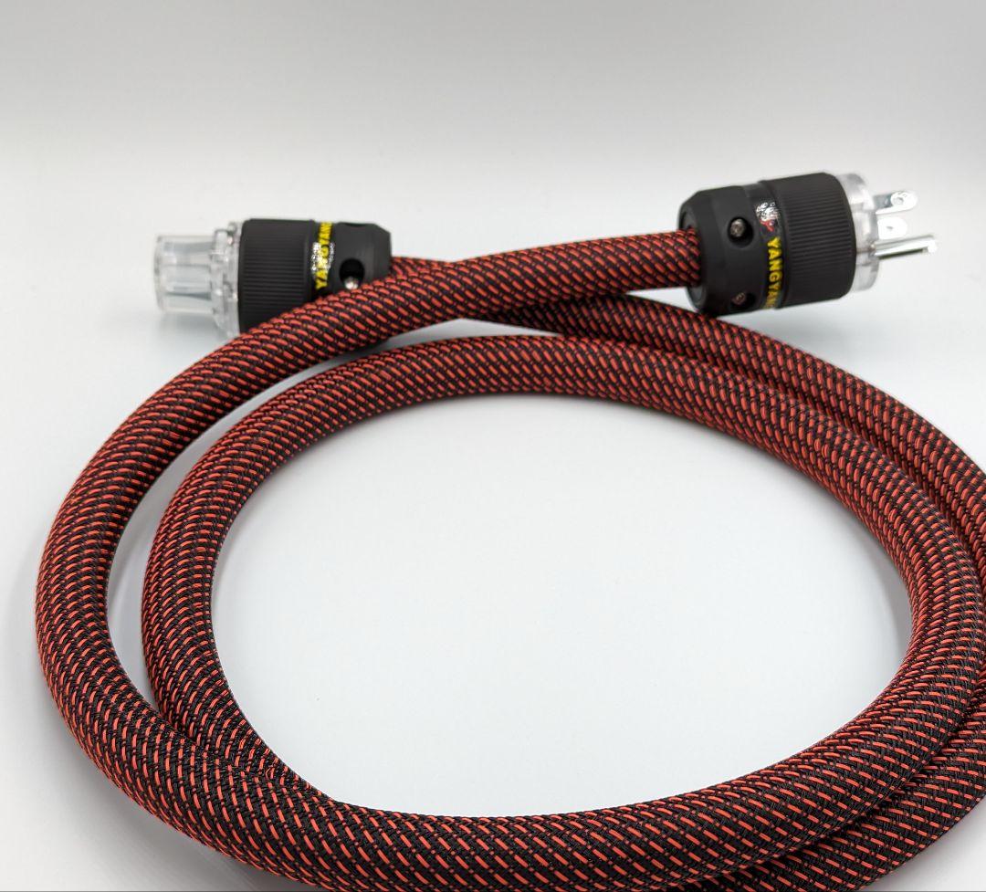 電源ケーブル　3pプラグ　オーディオアンププラグ、古河電気純銅線材を採用1.5m