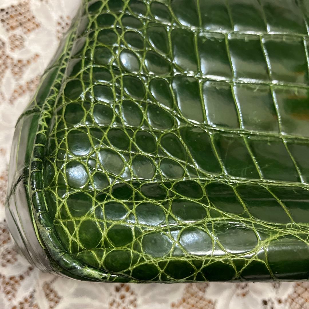 JRA認定 クロコダイルバッグ 美グリーン 鰐皮