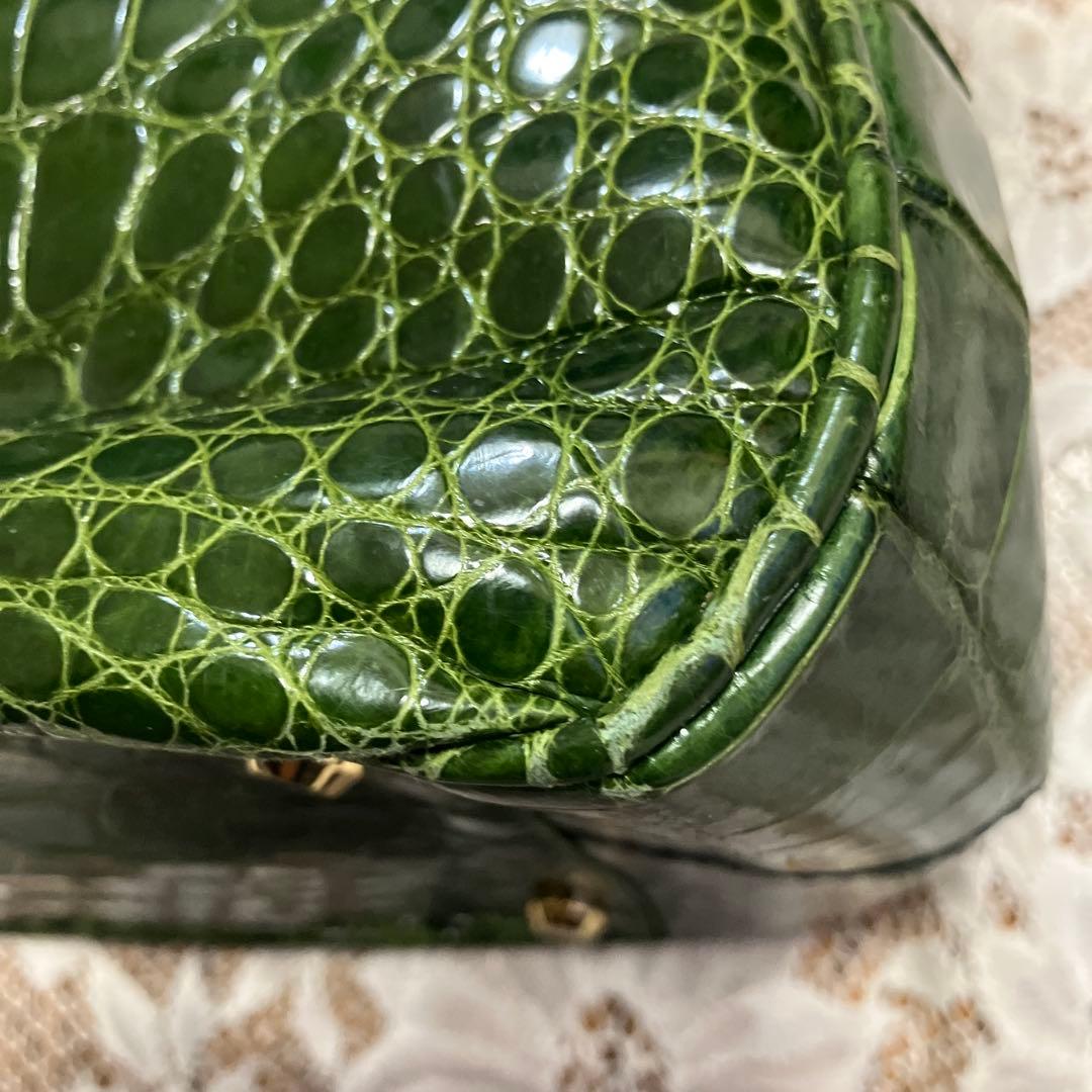 JRA認定 クロコダイルバッグ 美グリーン 鰐皮
