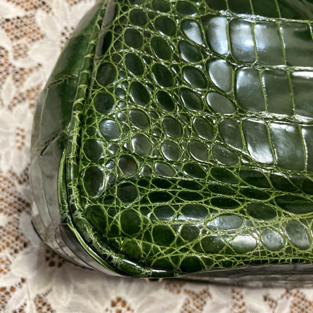 JRA認定 クロコダイルバッグ 美グリーン 鰐皮
