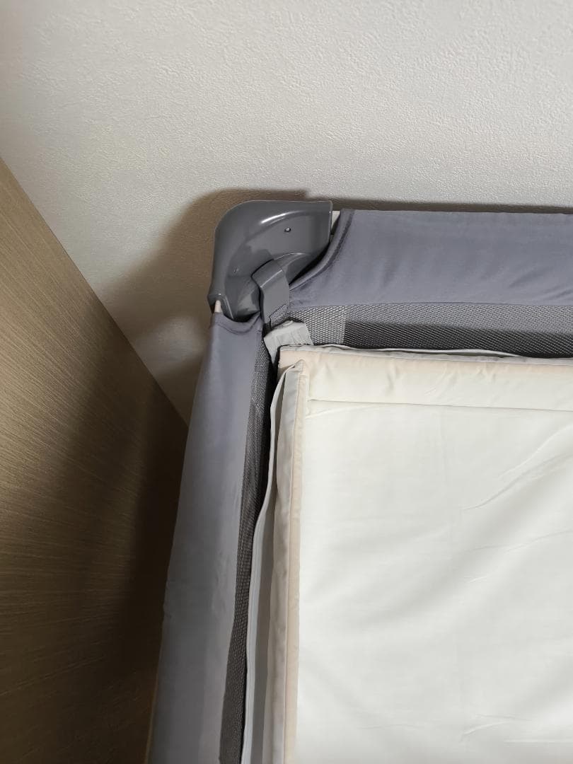 【美品】Aprica　ココネルエアーAB　グレーベア　ベビーベッドマット付き