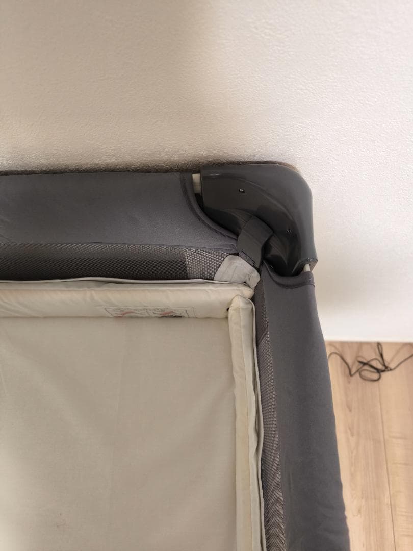 【美品】Aprica　ココネルエアーAB　グレーベア　ベビーベッドマット付き