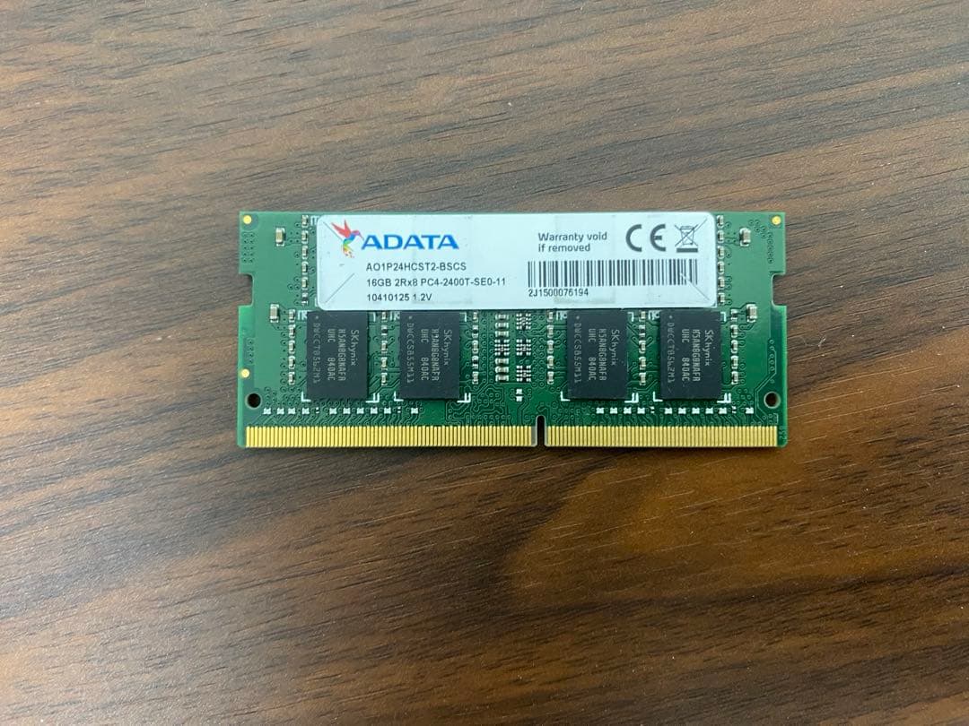 メモリー ADATA 16GB 2Rx8 pc4-2400T- SE0-11