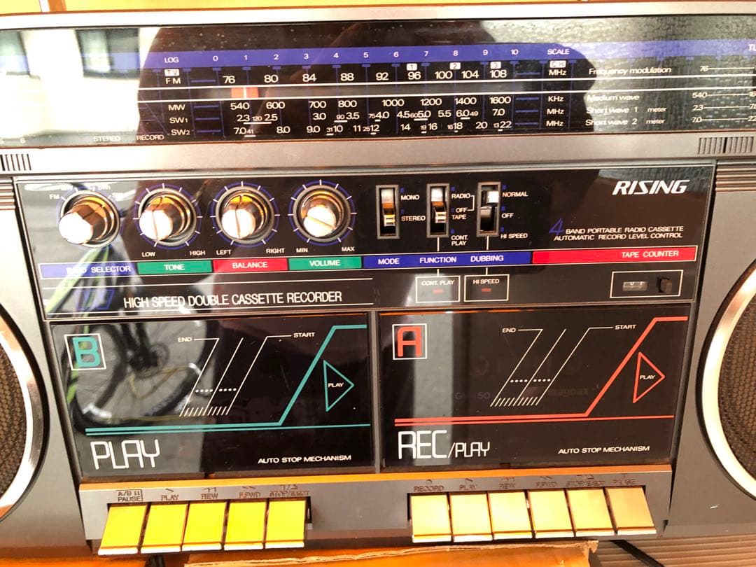 昭和銘機 ラジカセ RISING 4BAND RC-2030ダブルカセット