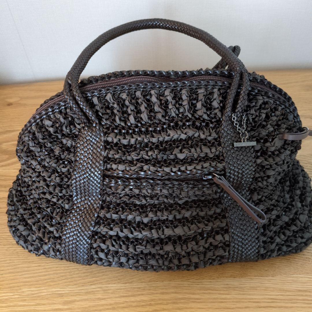 専用！ アンテプリマ 超美品 濃茶ワイヤーxリボンのハンドバッグ