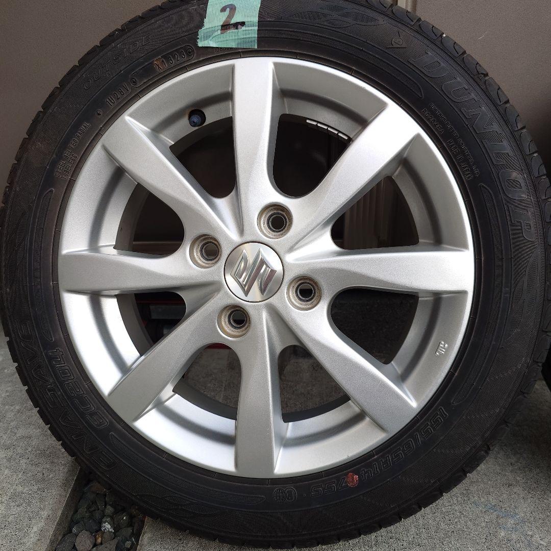 スズキ 14インチ ホイールセット ダンロップタイヤ