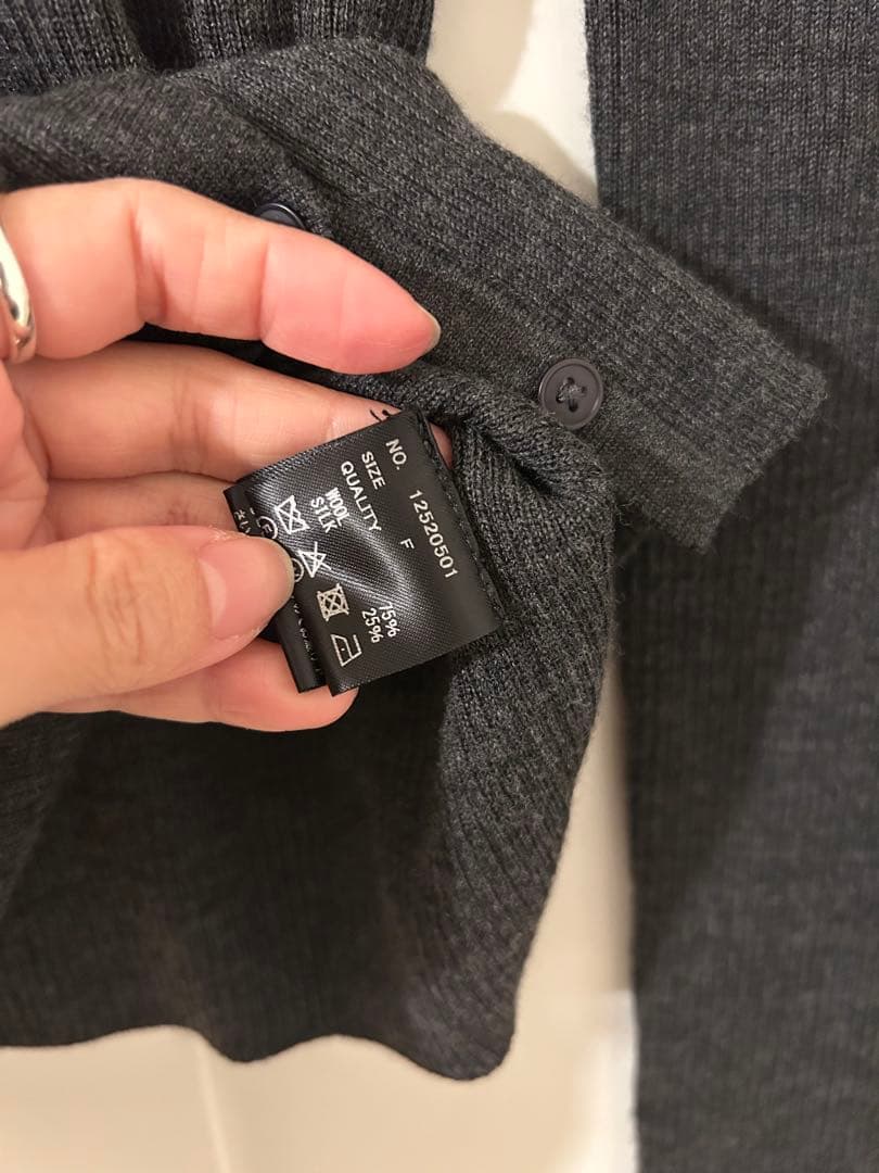 TODAYFUL Silkwool Knit Cardigan チャコールグレー