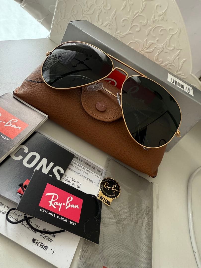 Ray-Ban アビエーター サングラス ゴールドフレーム メンス/レディース