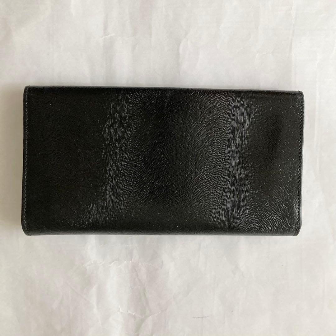 【未使用品 】FENDI フェンディ 二つ折り 長財布 黒 レザー 本革 刷毛目